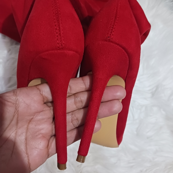 Liliana Gisele 7 Red thigh high boots - Picture 12 of 14